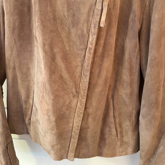 ECRU 100% Leather jacket coat zip super soft M - Picture 6 of 6